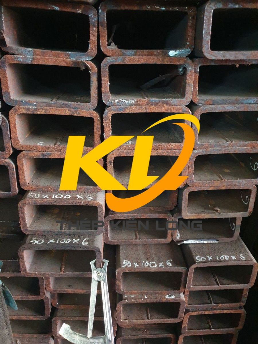 THÉP HỘP ĐEN 50X100X6MM/ THÉP HỘP 100X50X6